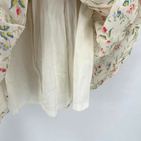 NEW Winston White Francesca Mini Dress Floral Size S Ivory Cottage Boho Babydoll - Picture 8 of 10